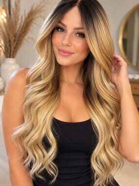 Style Icon Wilma Lace Front Wig Long Wavy Rooted Blonde Ombre NWT Box
